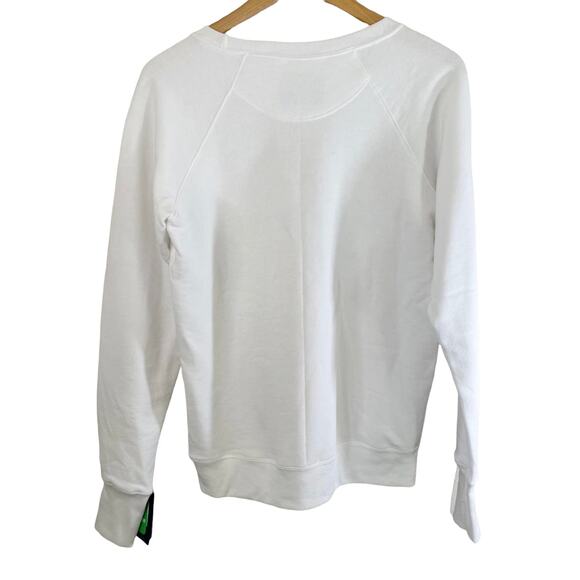 NWT Champion Women's Powerblend Graphic Pullover Sweatshirt White Small Active - Picture 3 of 9